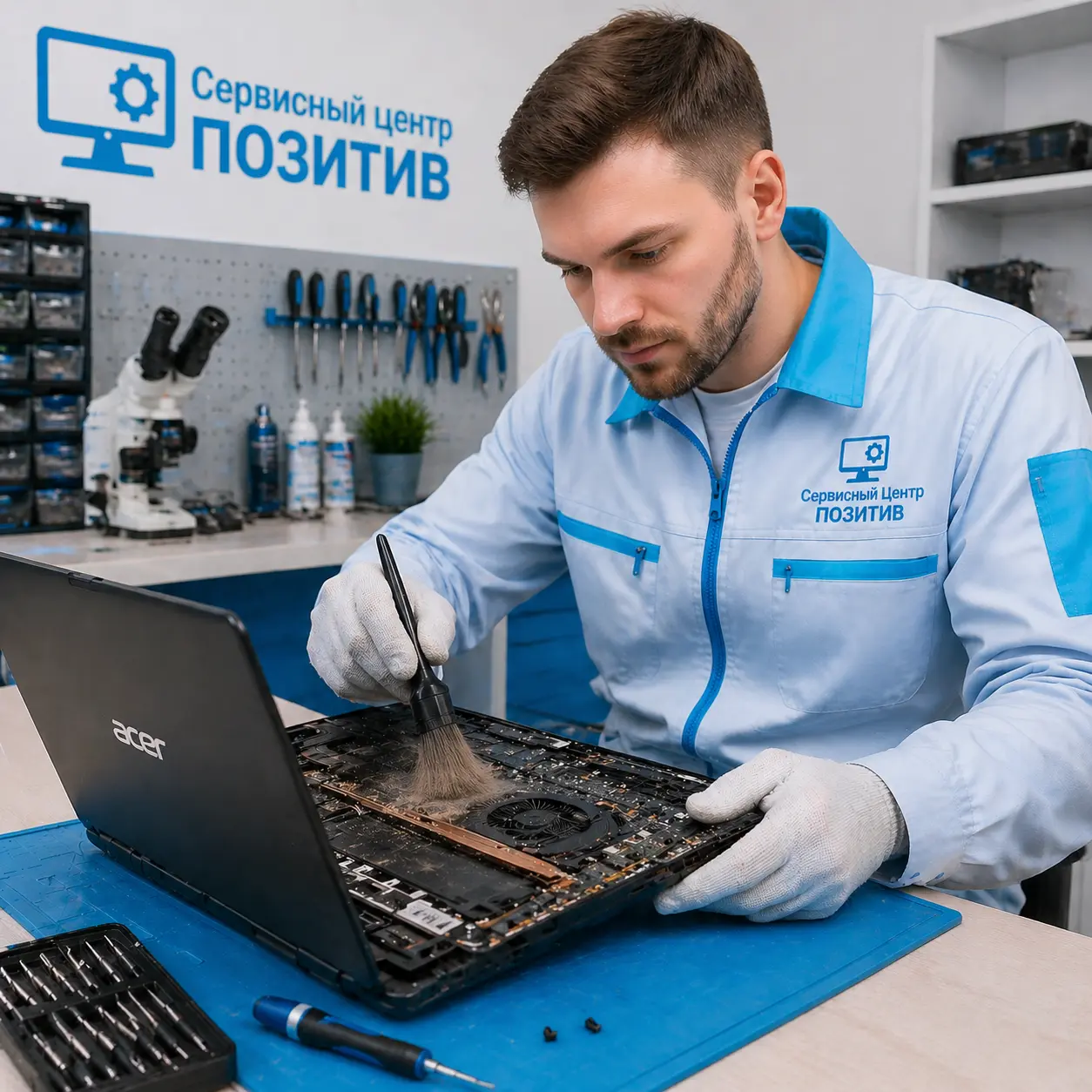 Чистка ноутбука Acer от пыли в Тамбове | Замена термопасты