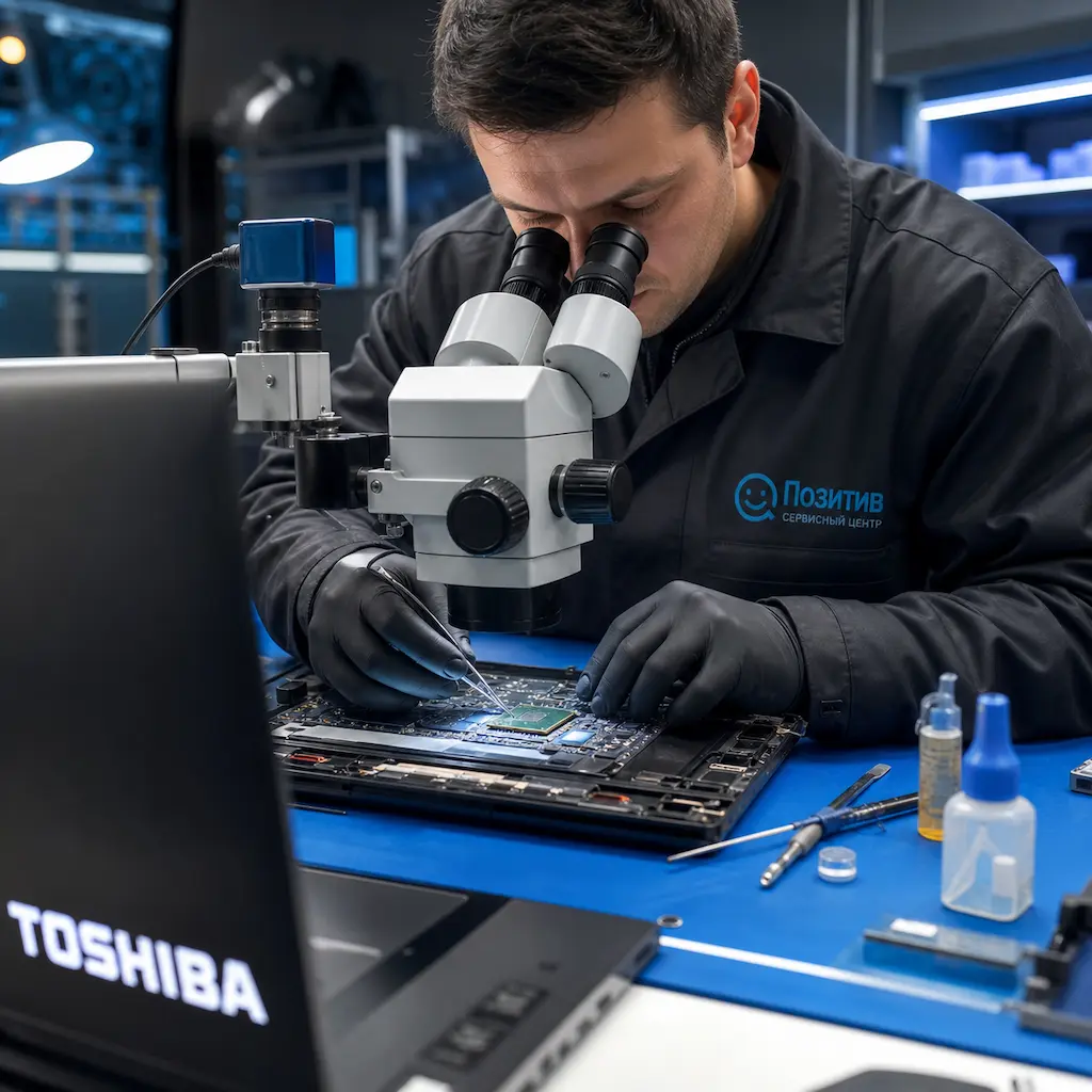 Замена видеокарты ноутбука Toshiba в Тамбове