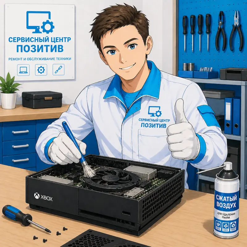 Чистка игровой приставки от пыли в Тамбове | Замена термопасты